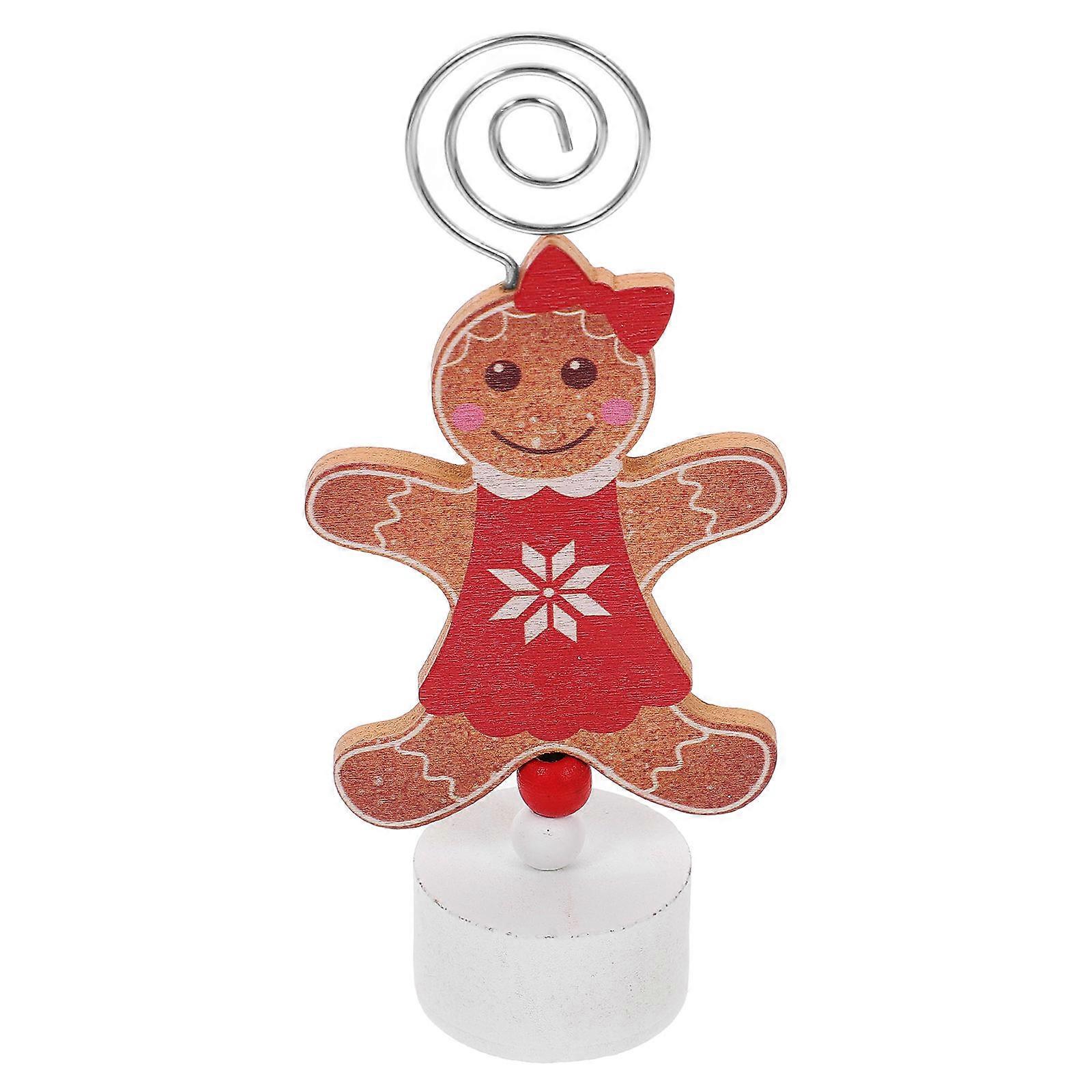 Gingerbread Holder Table Sign Holder for Wedding Memo Notes
