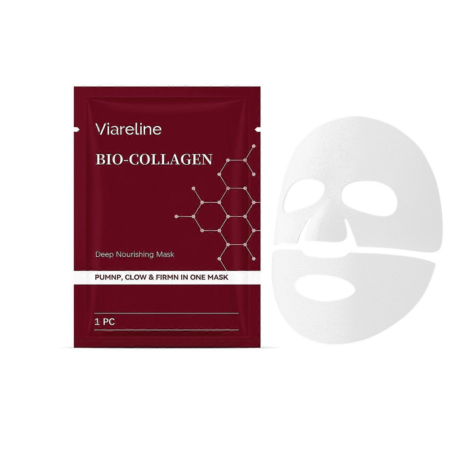 Viareline Collagen Moisturizing Mask Gently Cares For Facial Skin, Making It Moist, Soft And Radiant