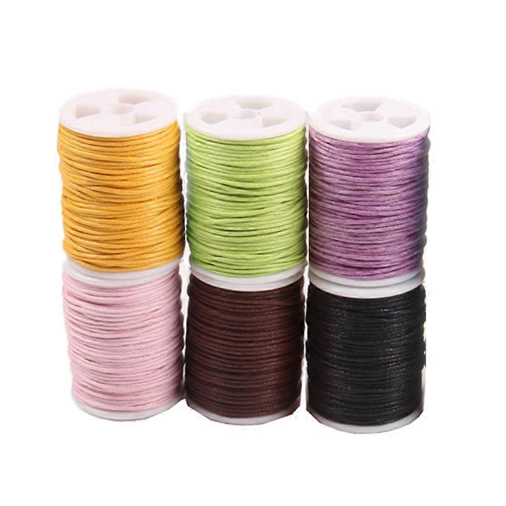 Waxed Cotton Cord Knitting Rope for Wrapping Use 10Pcs Colorful DIY Pack