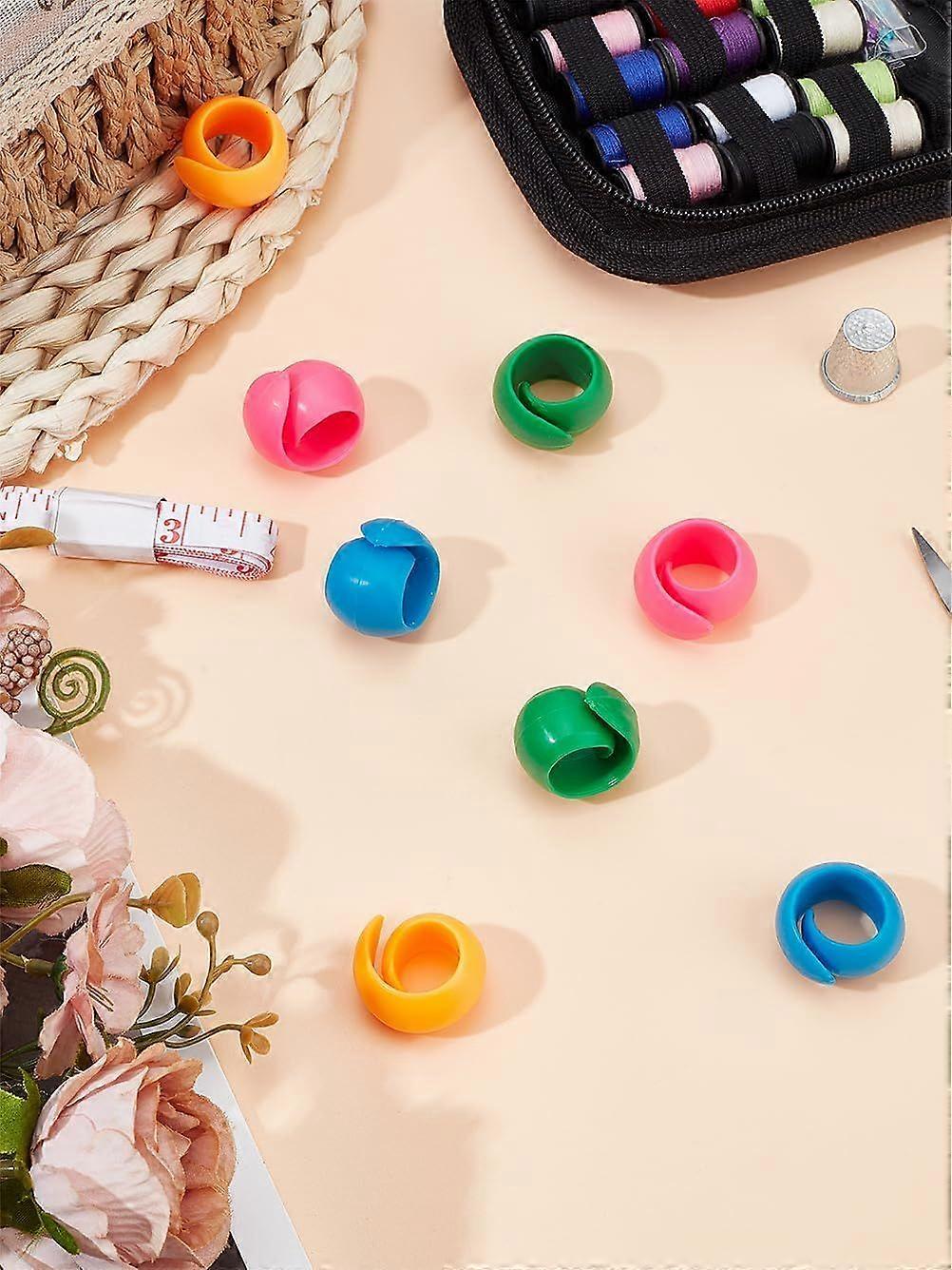 16Pcs Upgraded Thread Holder Silicone Spindle Ring Mixed Color Spool Fixing Clamp Sewing Tool Spool Applicator for Sewing and Stitch Accessories Avoid