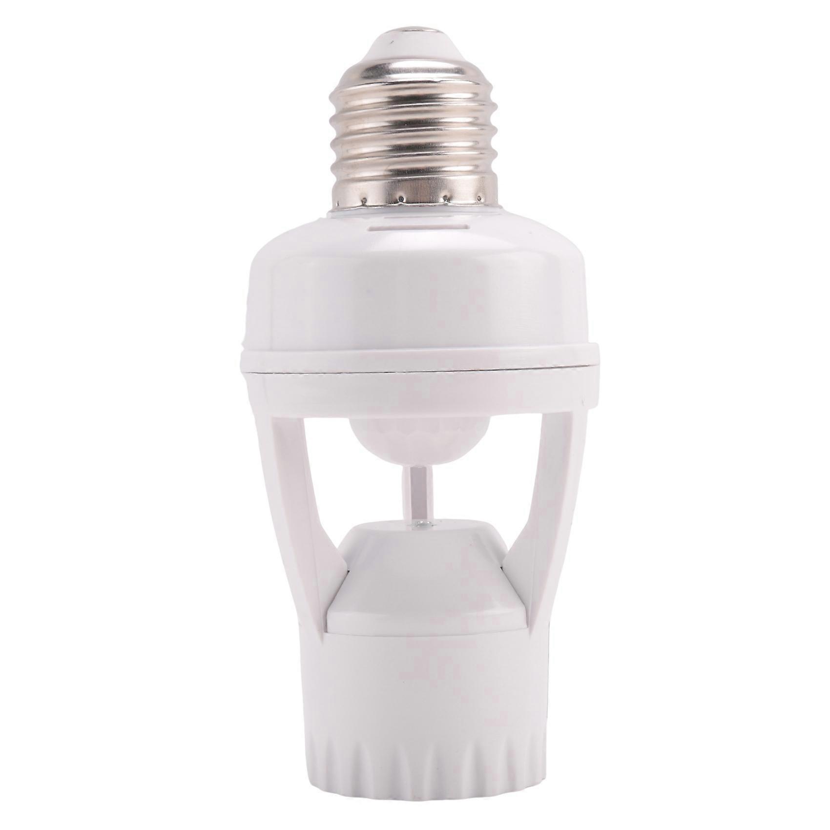 2X E27 LED 220V Screw Light Bulb Holder LED PIR Infrared Motion Sensor Lamp with Switch Socket Identify E27
