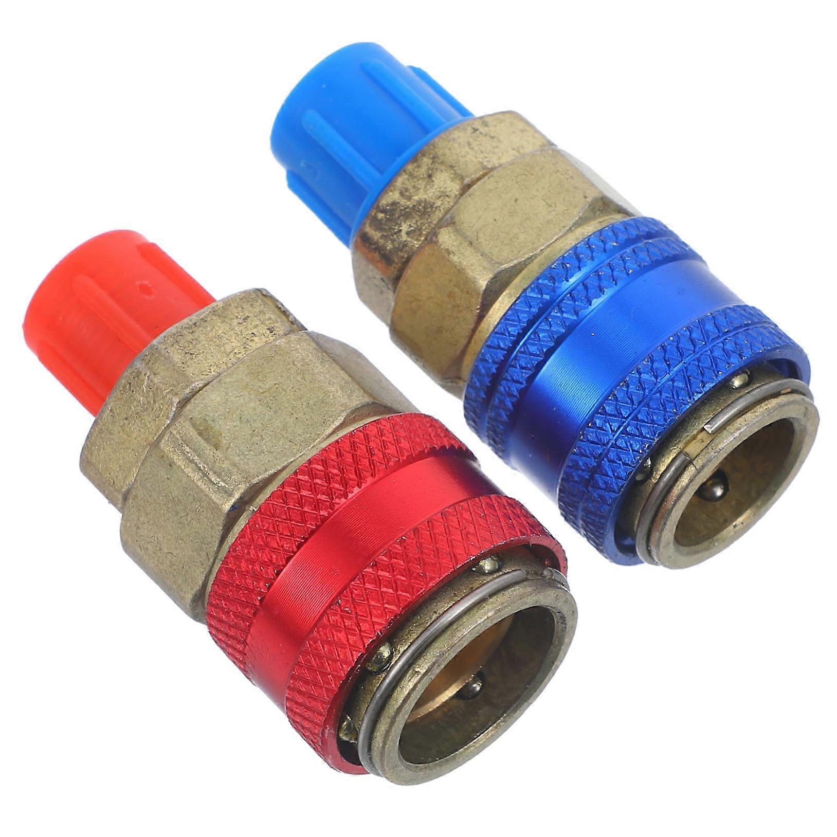 Copper AC Quick Connect Coupler Pair LeakProof CorrosionResistant Automotive Air Conditioning Adapter