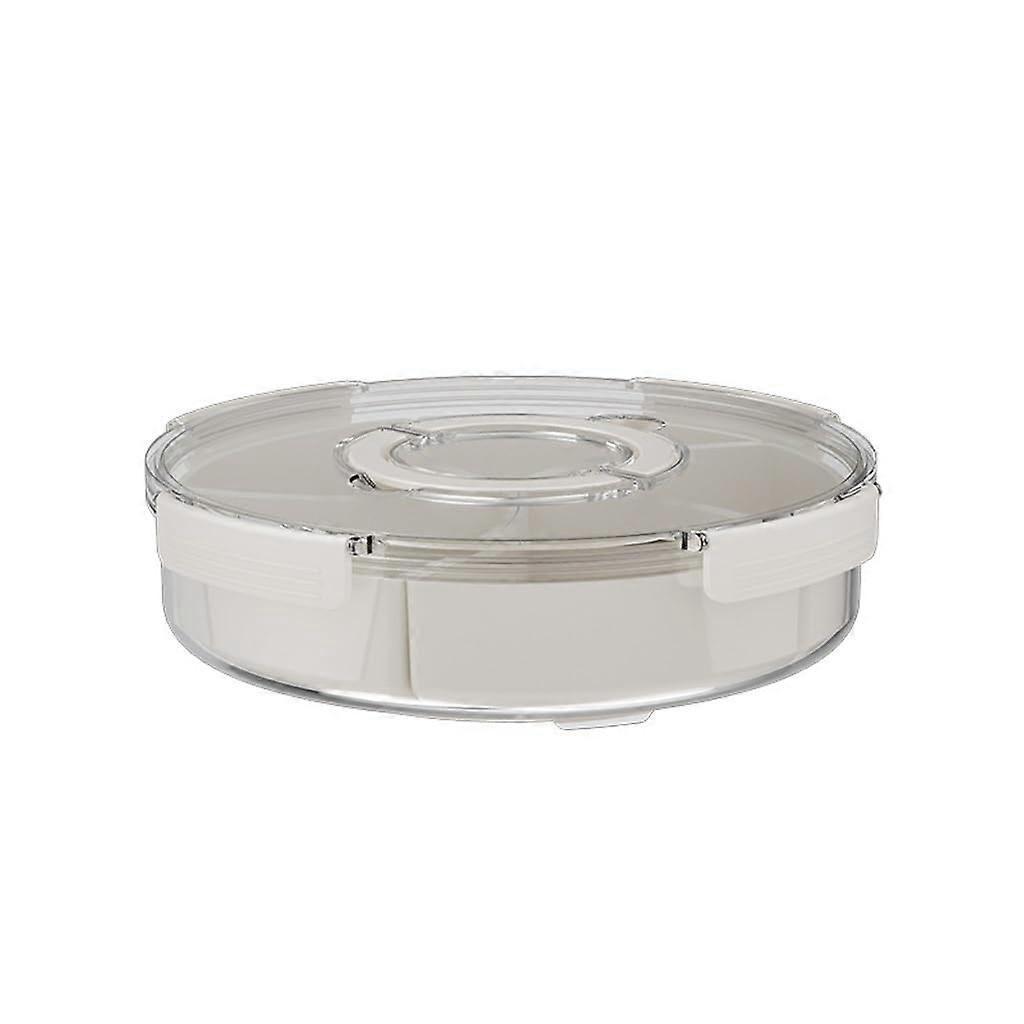 Transparent Rotating Candy Storage Box with 360° Base and MultiSection Dustproof Cover