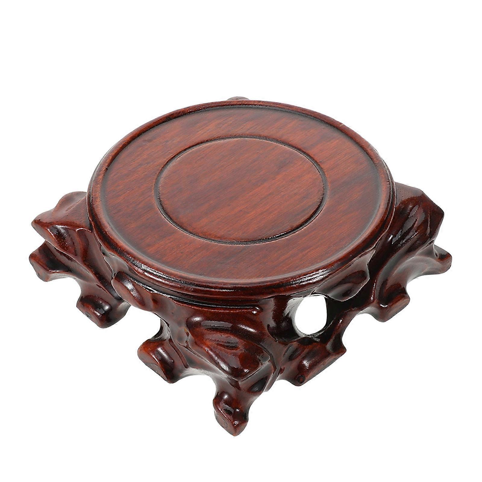Wooden Display Base for Display 3Pcs Small Coffee Wood Stand
