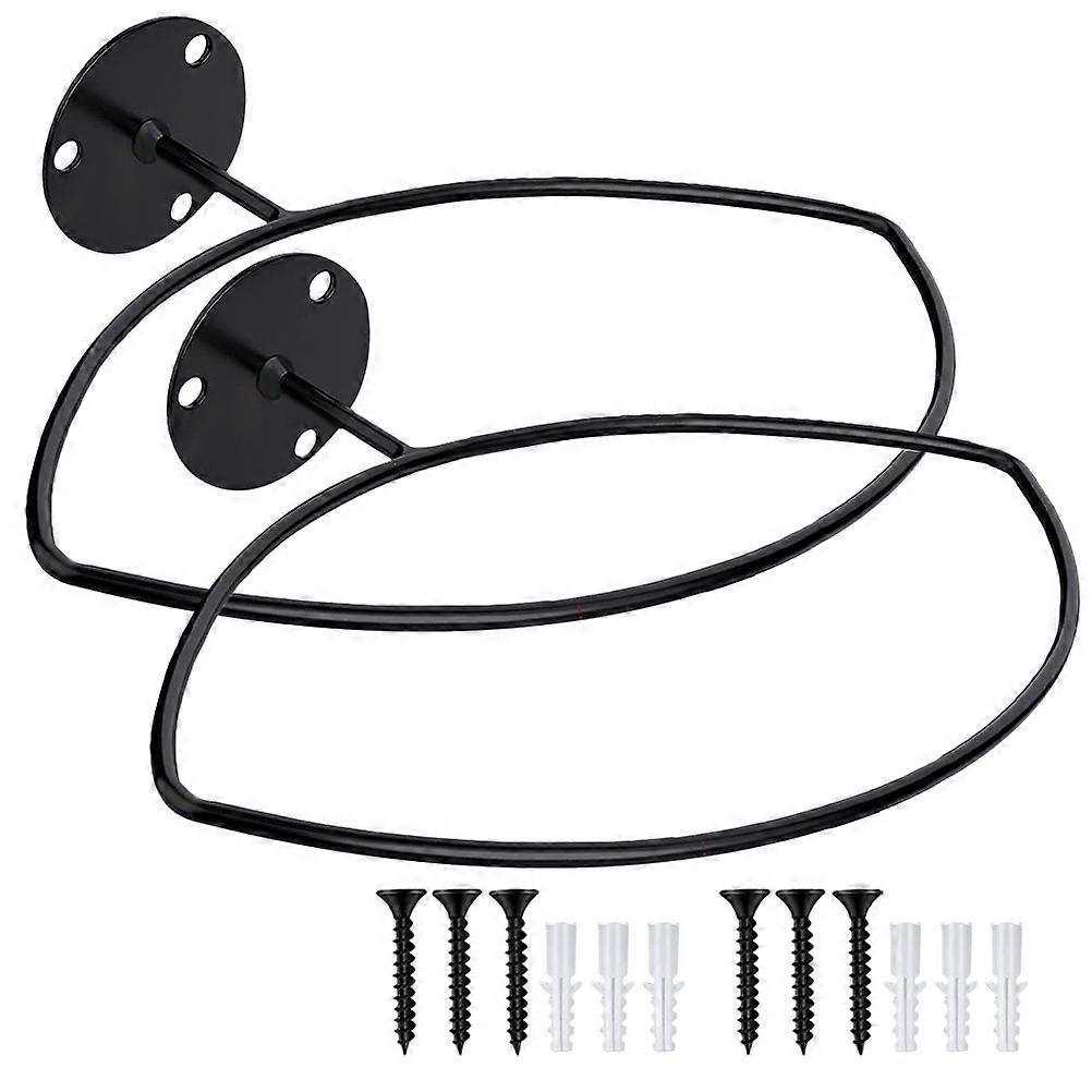 Estante de almacenamiento para balones de fútbol, soporte de pared redondo de hierro, ahorra espacio para artículos ligeros, 2 unidades