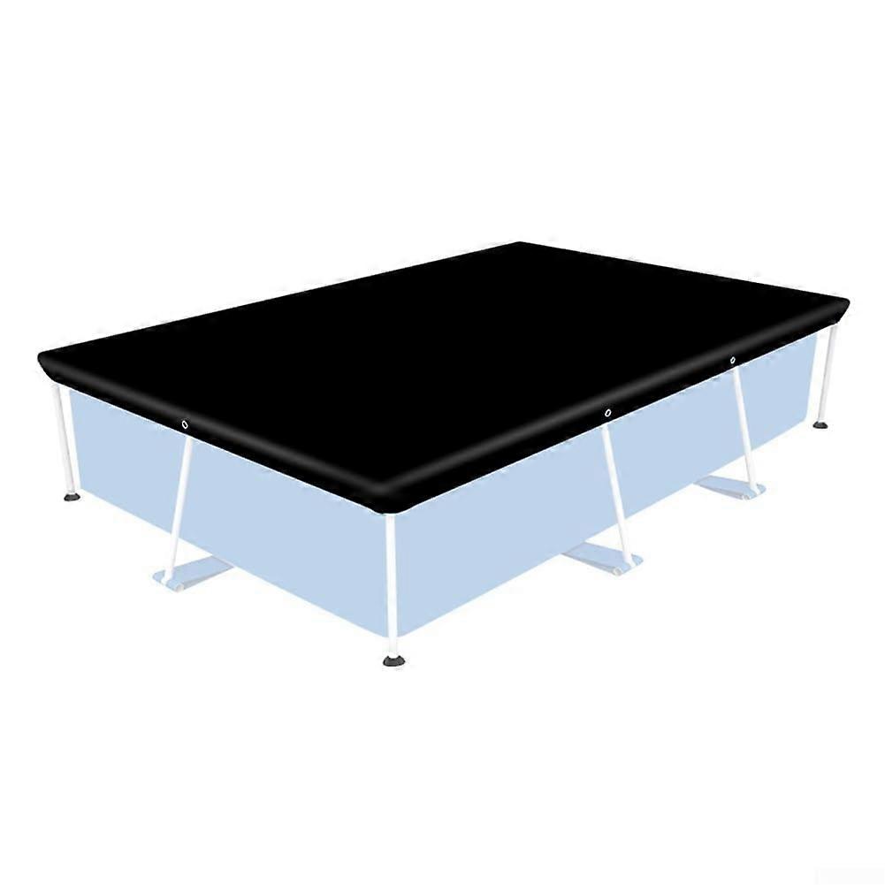 Above Ground Rectangular Pool Cover 210D Oxford UV Resistant Waterproof for Oval Frame Pools 300x201cm