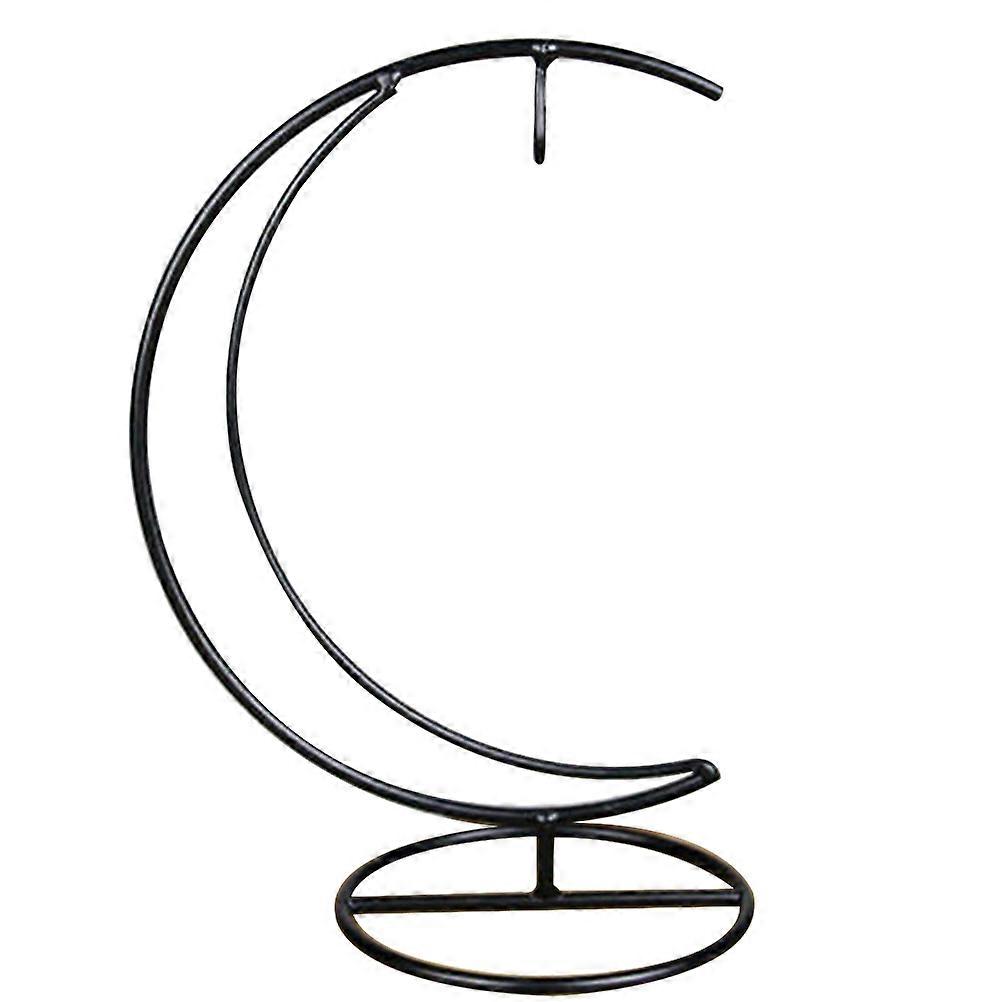 Hanging Bottle Stand Moon Shaped Iron Rack for Decoration Use 2Pcs