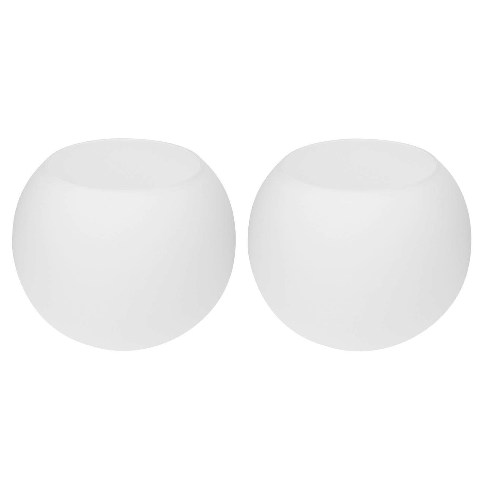 Frosted Glass Lampshade White Round Shape Design for Decor 2Pcs