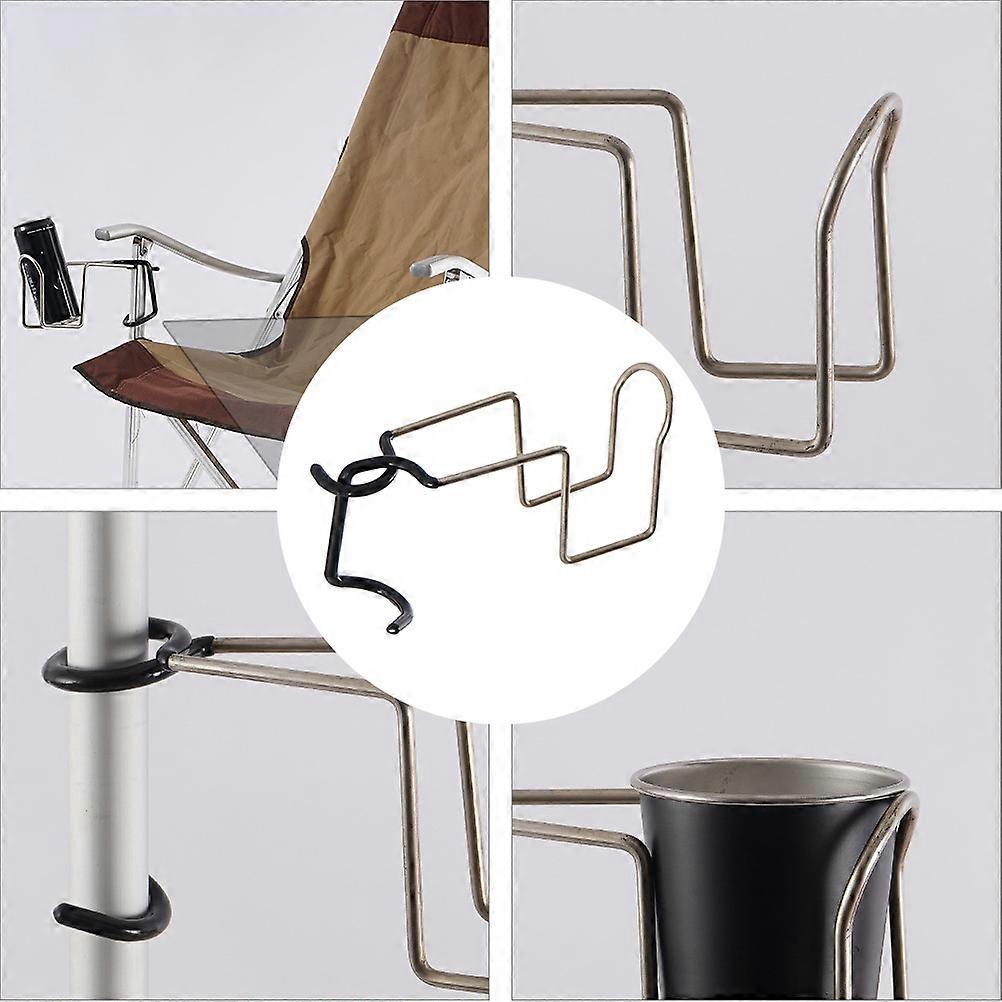 Multi-Function Clamp-Shaped Cup Stand For Outdoors Ideal Storage Solution Assorted Color