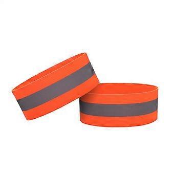 2 piezas de 4 cm de bandas reflectantes elásticas correa de muñeca de seguridad para hombres, mujeres, corredores, ciclismo, caminatas