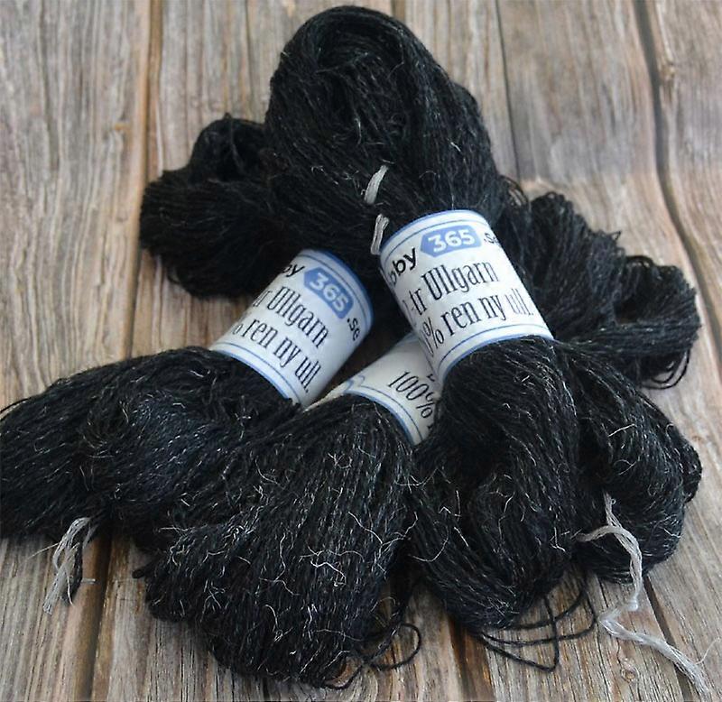 Hobby365s eget 2-trådigt ullgarn Antracit