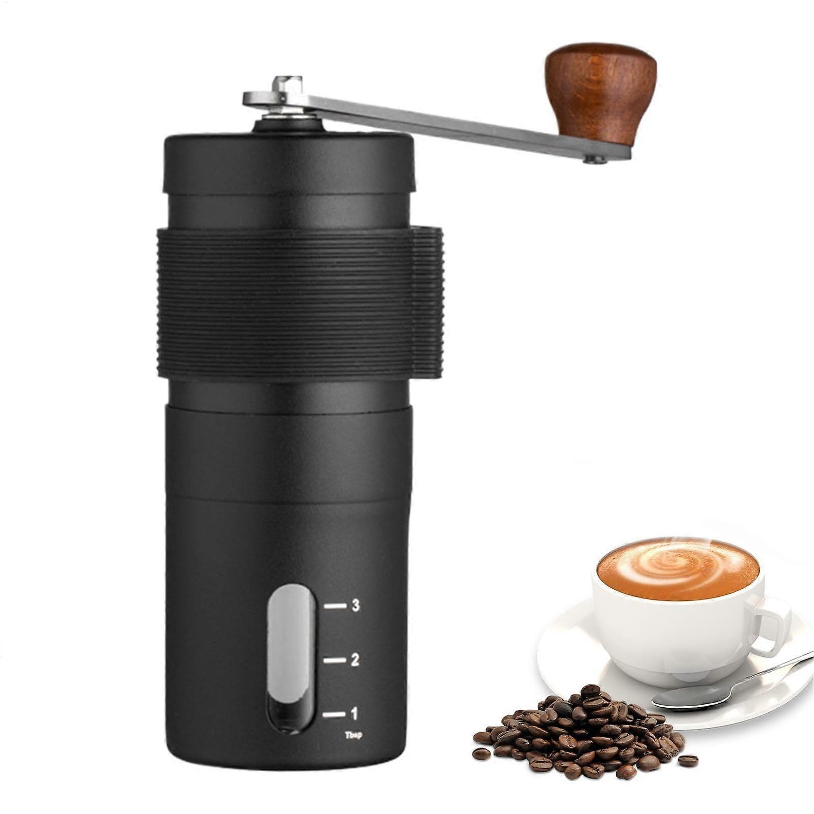 Manual Coffee Grinder with Adjustable Grind Settings, Compact Hand Coffee Mill for Travel and Camping