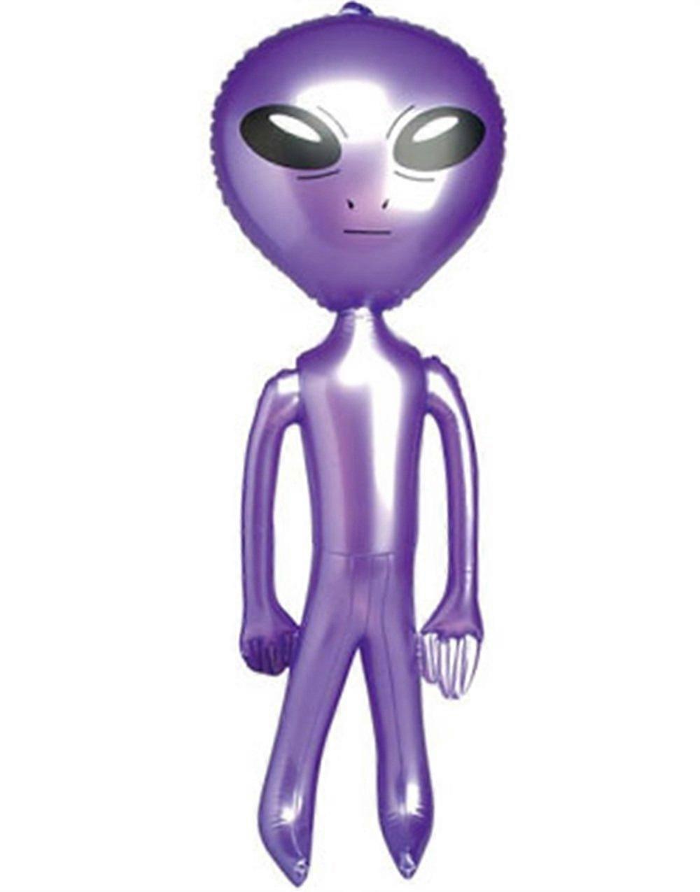 24 Inch Purple Inflatable Alien with EyeCatching Design for Space Theme Party Decoration