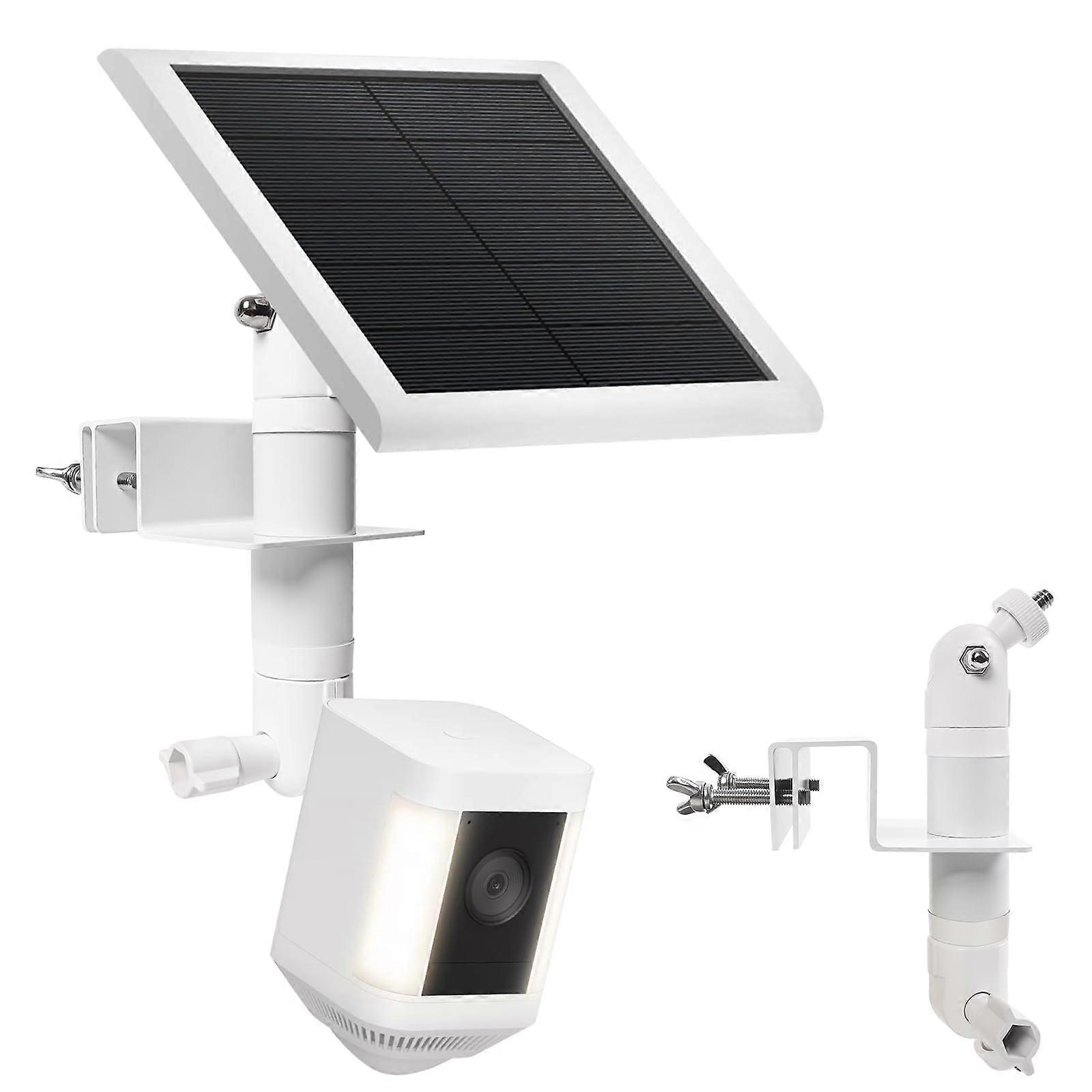 NoDrill Gutter Mount for Security Cameras and Solar Panels, 360° Adjustable Weatherproof Bracket