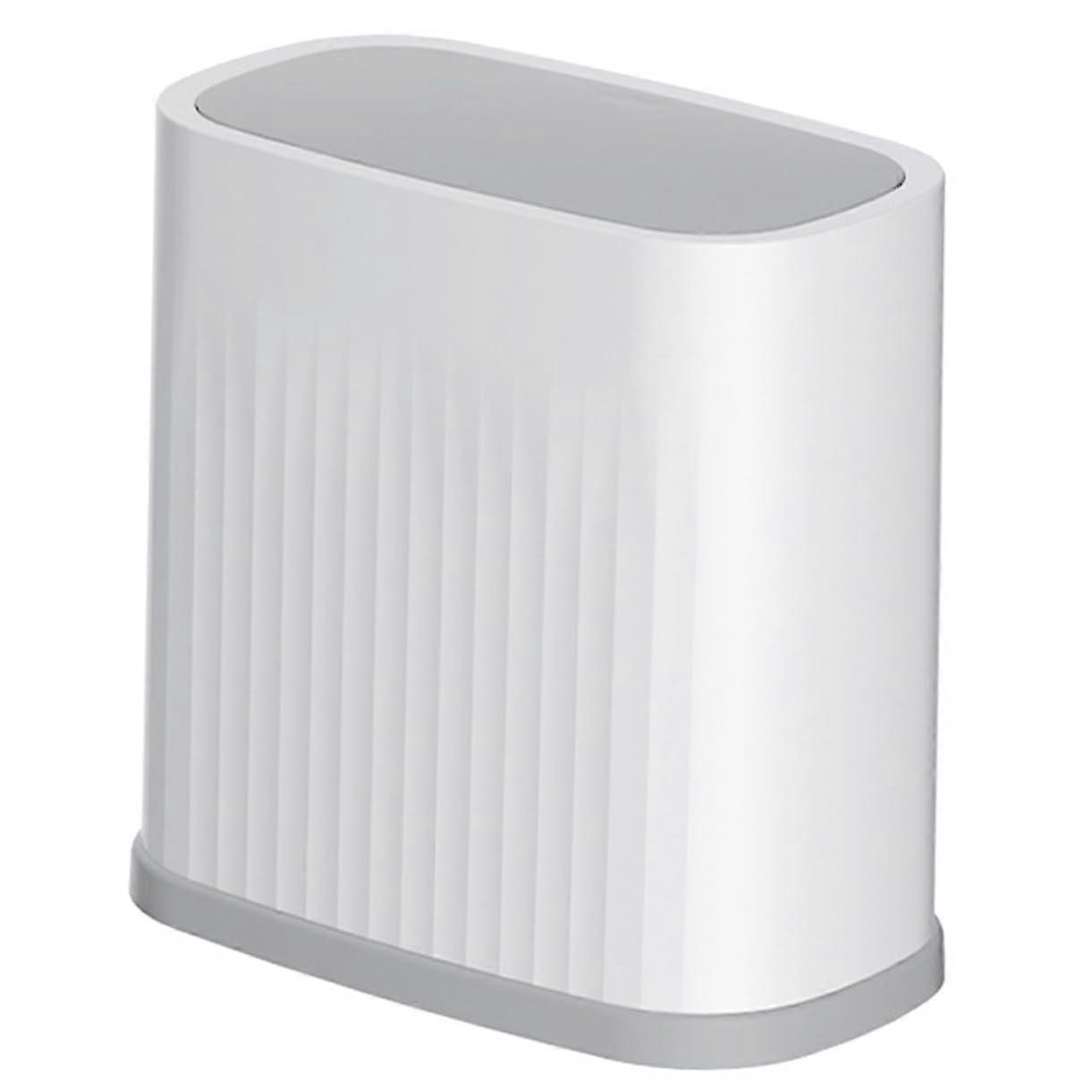 Narrow Trash Can with Lid Compact SpaceSaving Design for Bathroom Kitchen or Bedroom