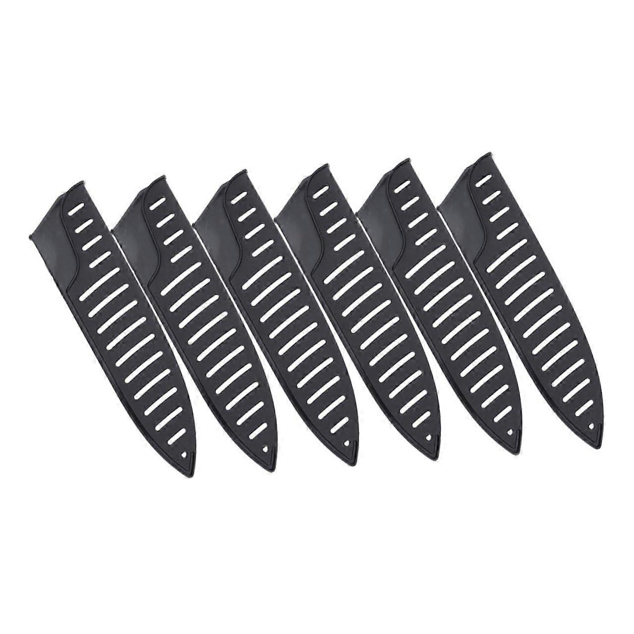 6pcs Kitchen Knife Sheath Set PP Blade Guards for Safe Storage and Home or Professional Use