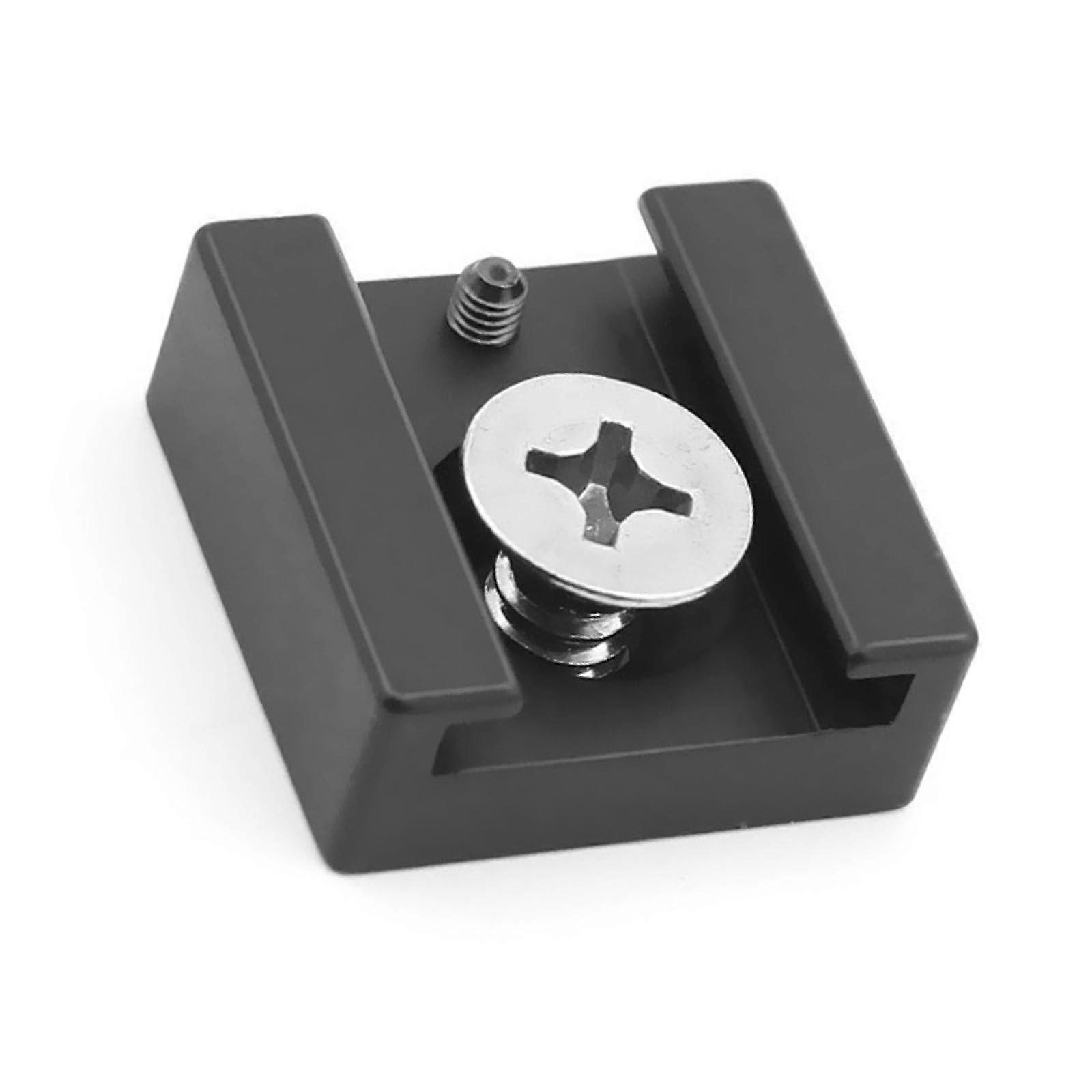 Camera Cold Shoe Mount Adapter with 1/4 Inch Screw, Durable Aluminum for LED Light and Microphone