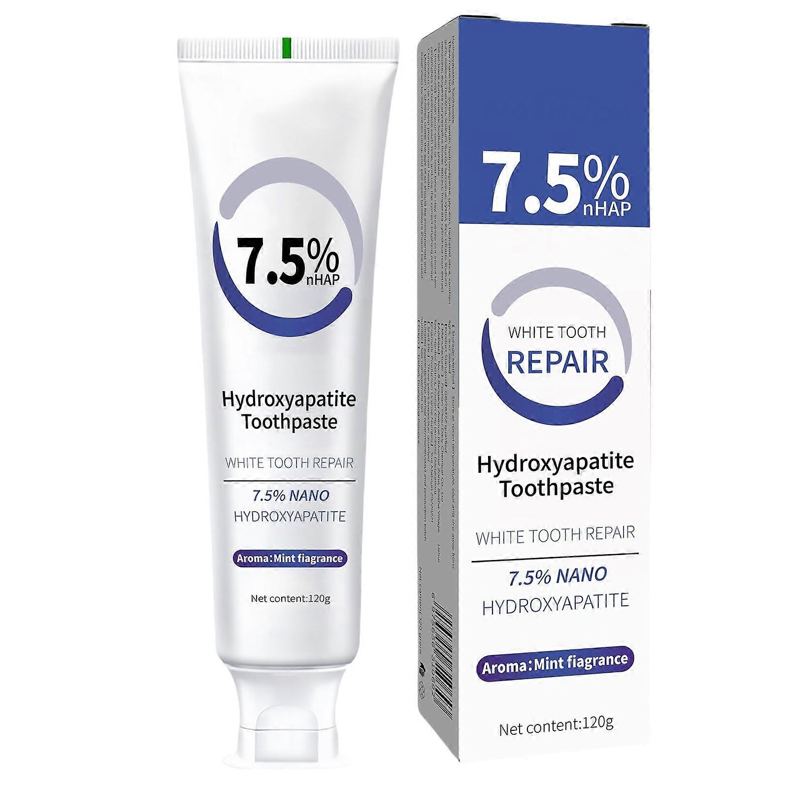 Hydroxyapatite Fluoride Toothpaste for Sensitive Teeth, Advanced Enamel Protection, Gentle Mint Fresh Breath