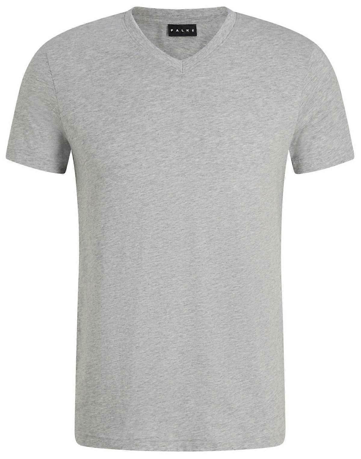 Falke Pima Jersey V-Neck T-Shirt - Light Grey