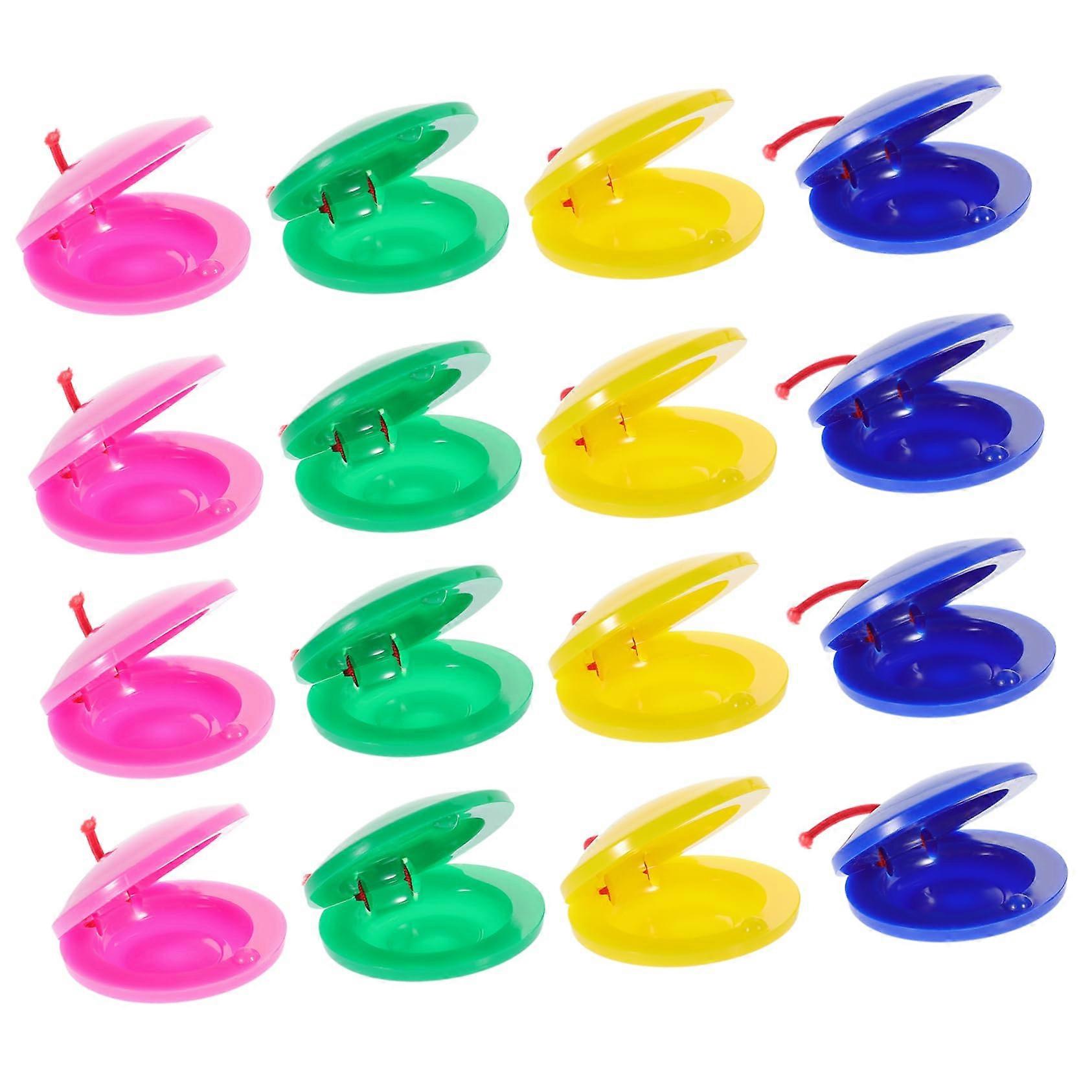 24pcs Castanets for Kids with Ergonomic Grip, Durable Plastic Musical Instruments for Classroom