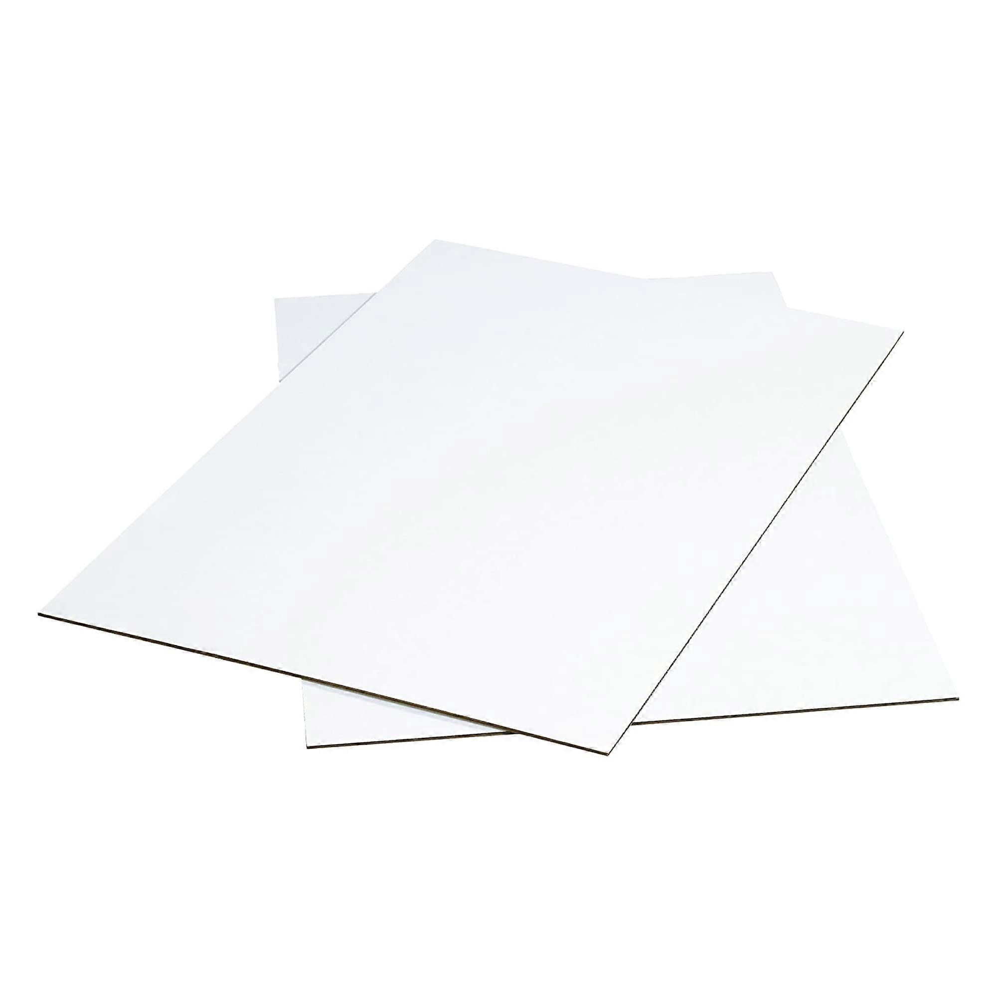 White Corrugated Cardboard Sheets 24x22 Bulk 75 Pcs E Flute for Packaging Crafts Protective Pads