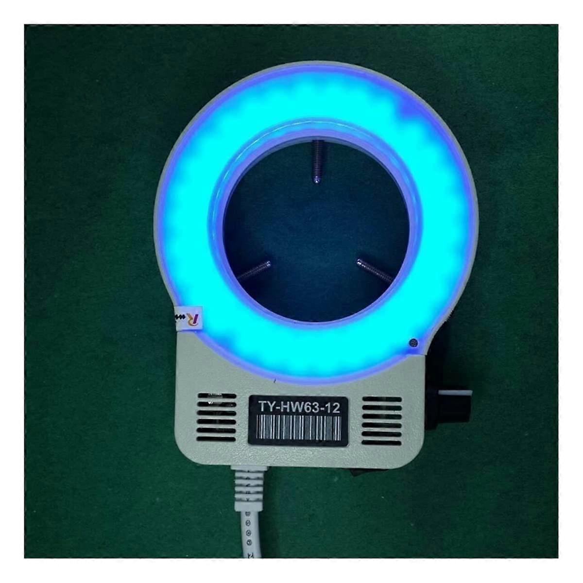 63mm Blue Microscope Ring Light 60 LED for Stereo Biological Microscope 90240V Uniform Illumination