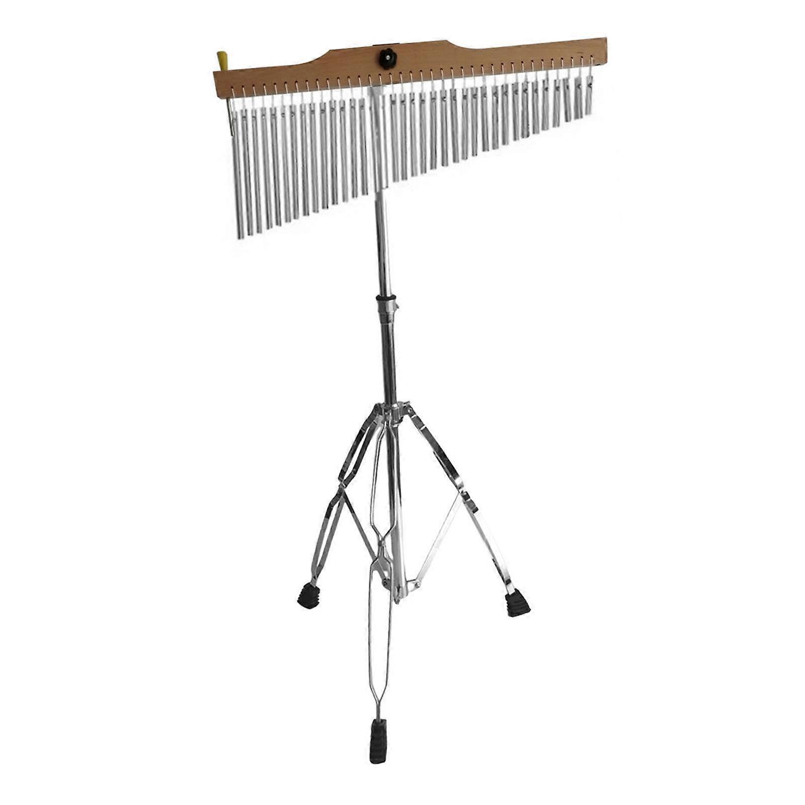 36 Note Wind Chimes with Adjustable Stand, Clear Tones, RustResistant Aluminum Bars Argent White