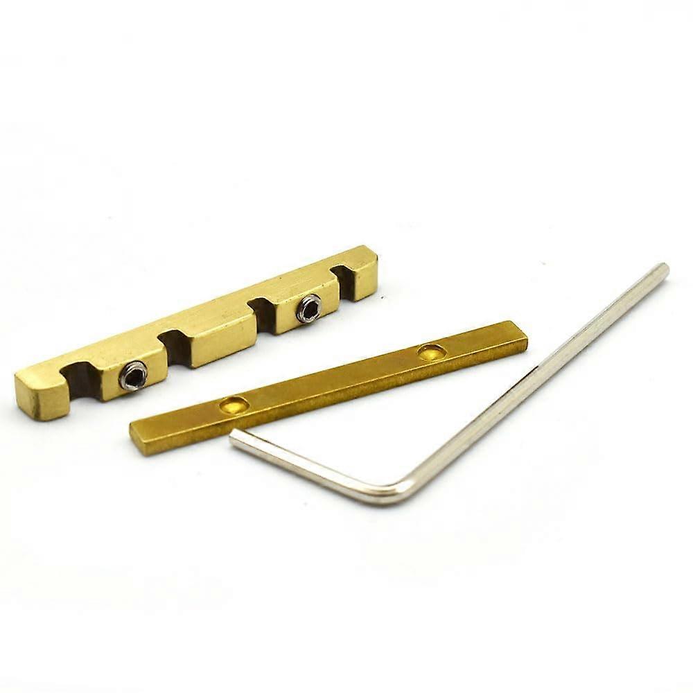 38mm Adjustable Brass Bass Guitar Bridge Nut for Gibson Les Paul 4 String with Precise Action Control