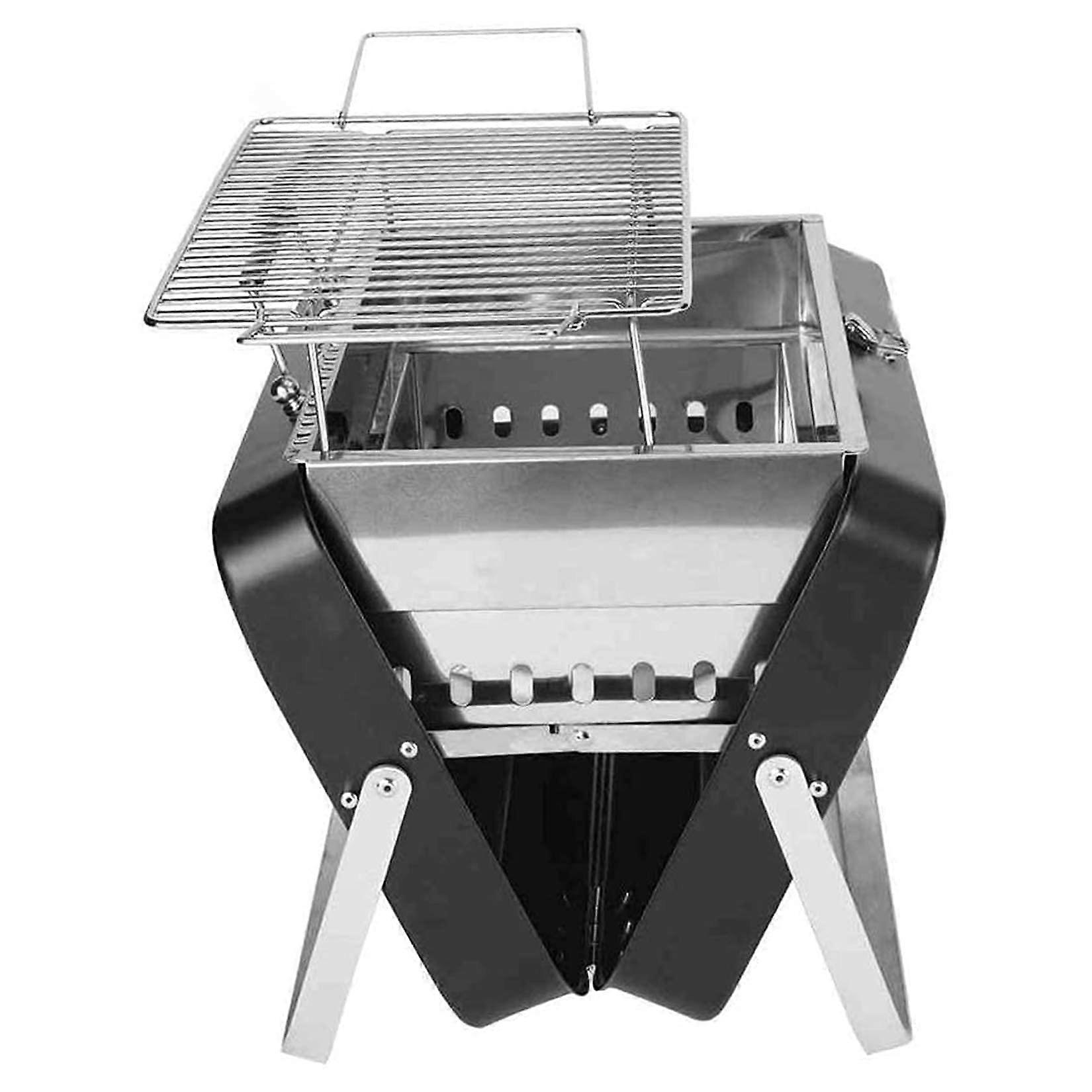 Portable Charcoal Grill with Foldable Compact Design for Camping Picnic Backyard Tabletop BBQ