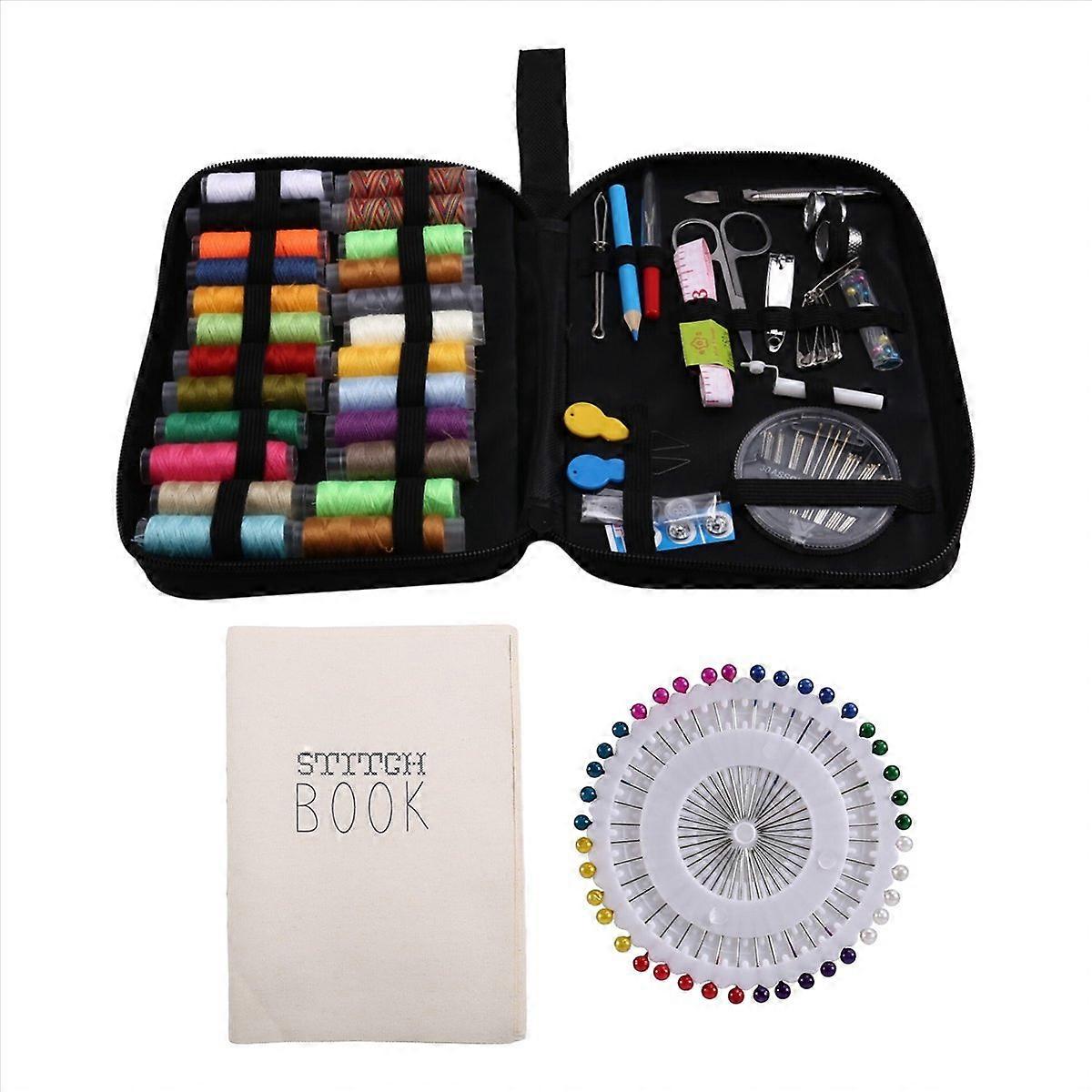 DIY Stitch Book with Tool Set,Embroidery Felt Book with Needle and Thread Sewing Patterns for Beginn