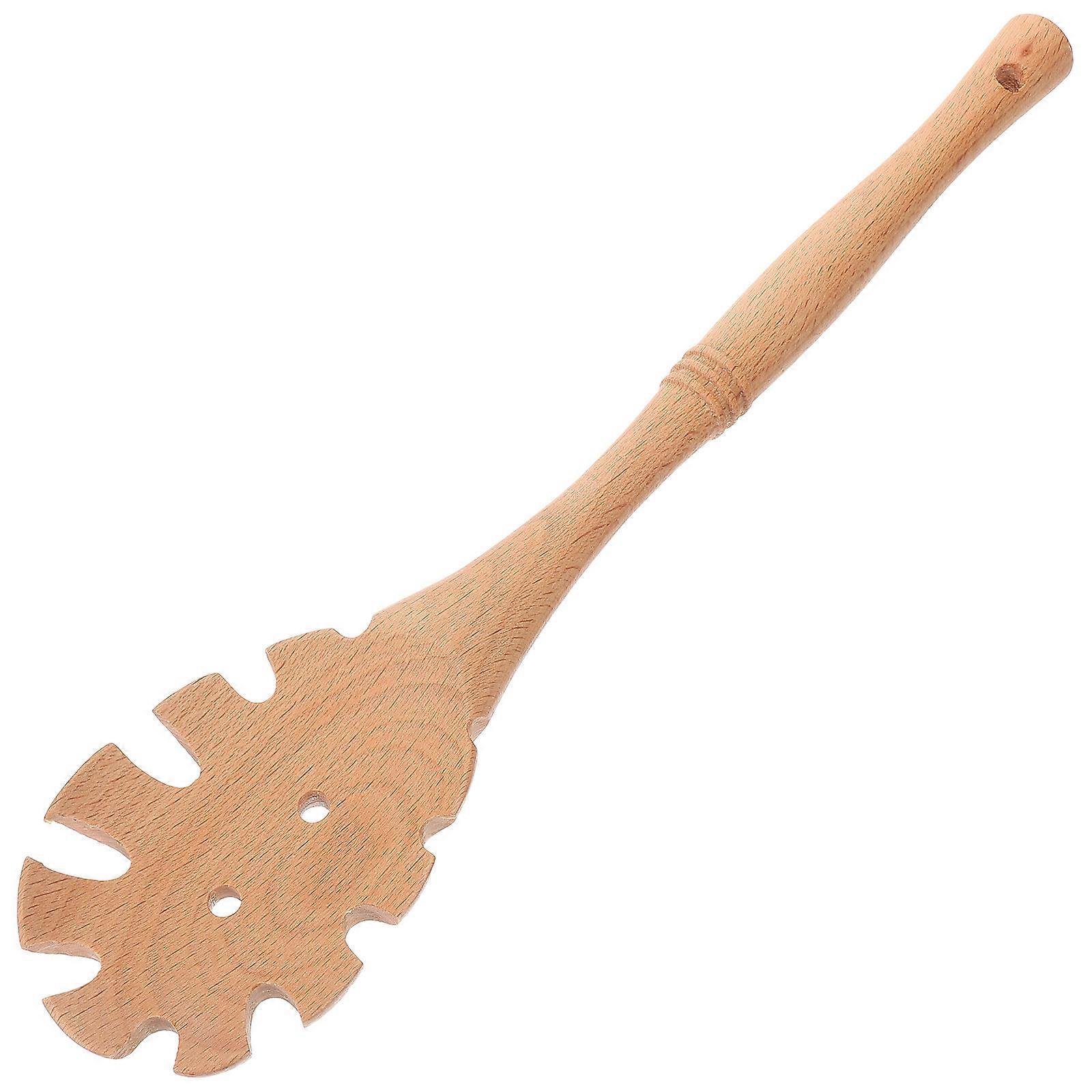 Pasta Serving Spoon Wooden Spaghetti Server for Kitchen Use Multipurpose Noodle Filter