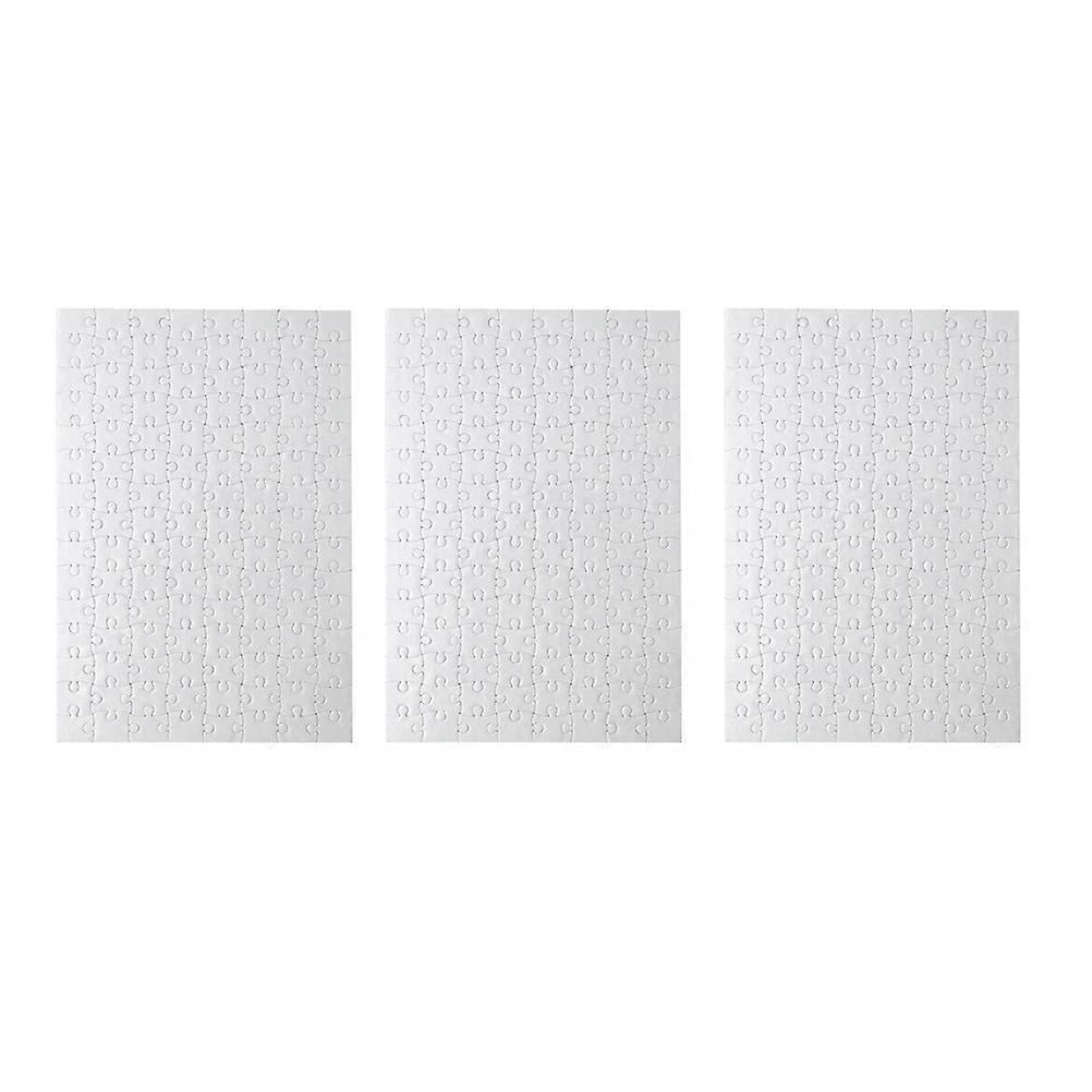 Blank Jigsaw Puzzles White Paper Puzzle for Playing Use 5Pcs Pack