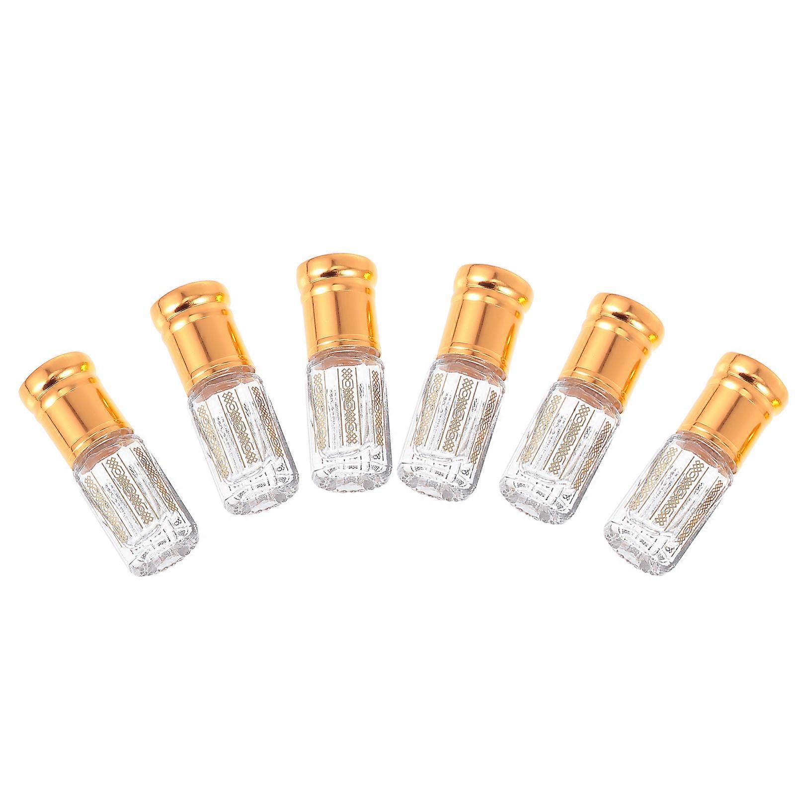 Glass Roller Bottles Essential Oil Storage Use 6Pcs Small Portable Set