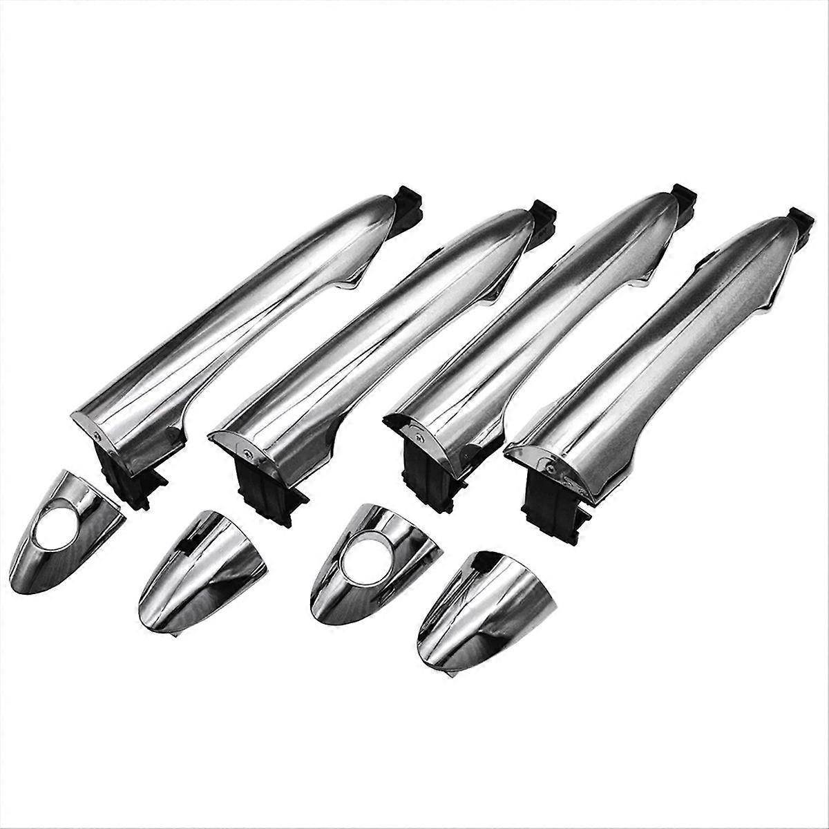 4Pcs Front Rear Outside Left & Right Chrome Door Handle for 