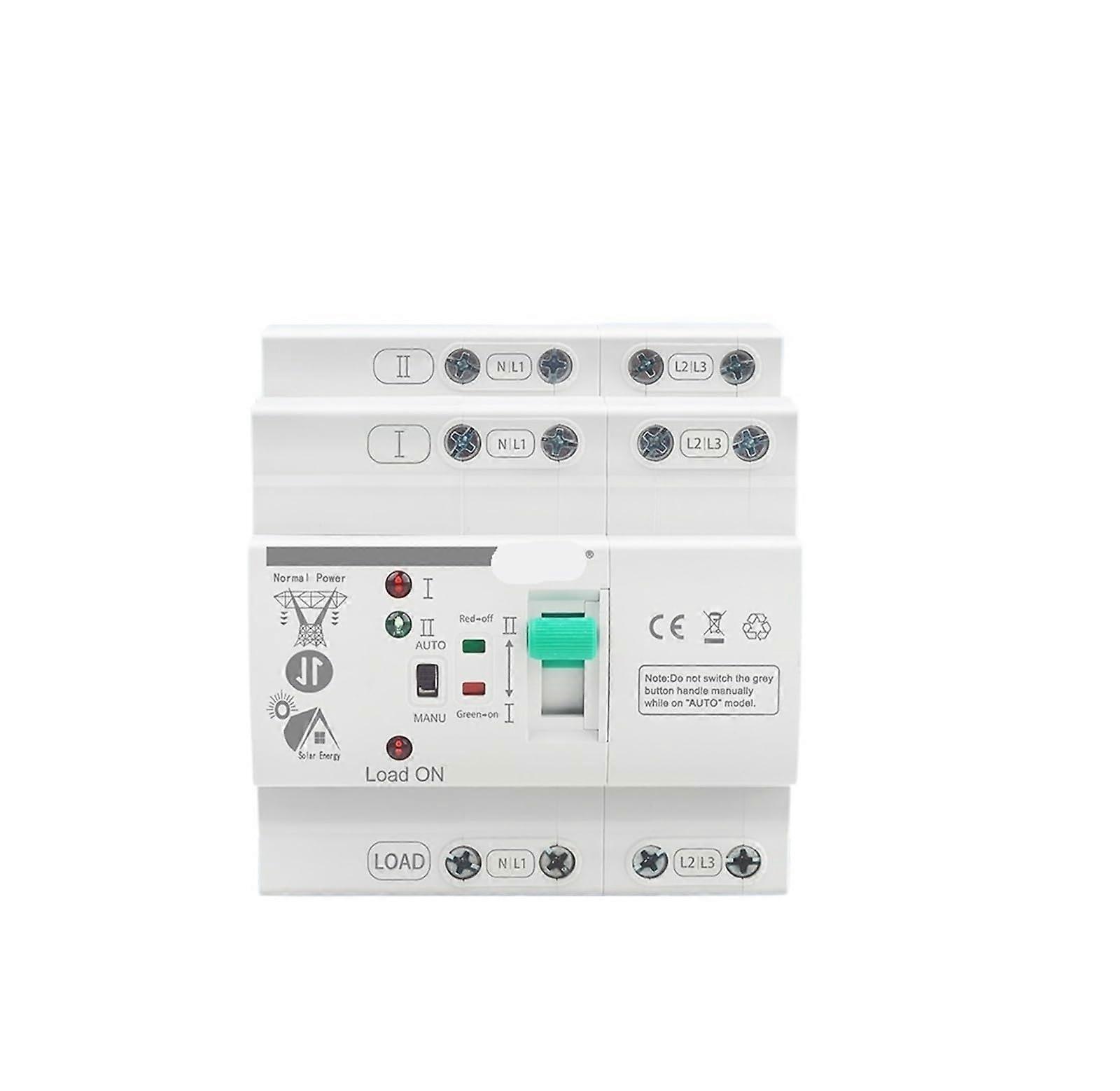 Automatic Transfer Switch 4 Pole 110V 80A Dual Power Selector for Solar PV Rail Mount