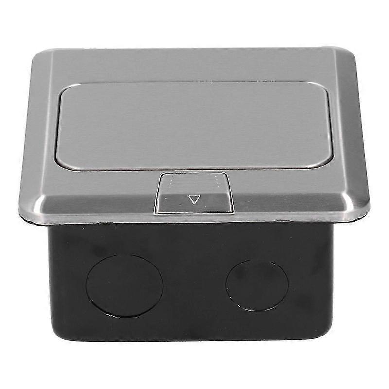 Stainless steel socket with embedded floor outlet box