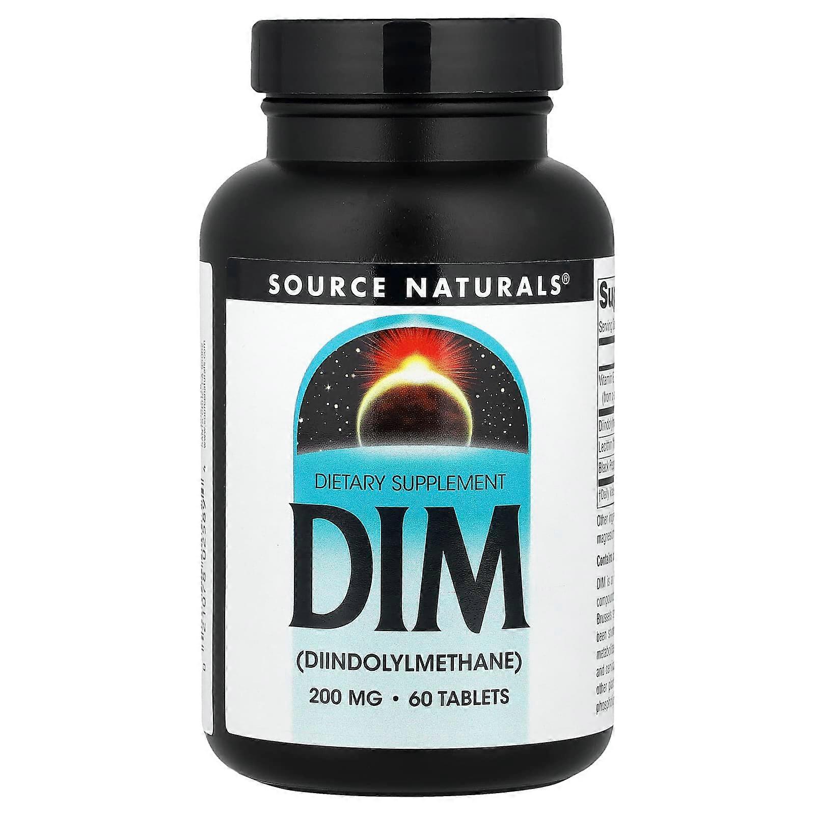 Source Naturals, DIM, 200 mg, 60 Tablets