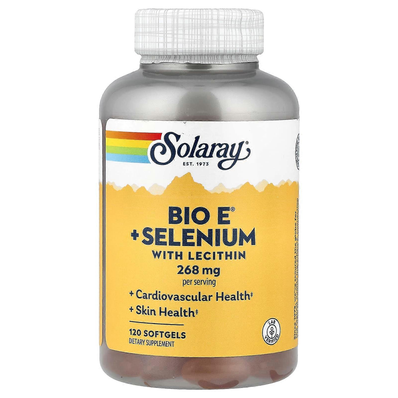 Solaray, Bio E + Selenium with Lecithin, 134 mg, 120 Softgels