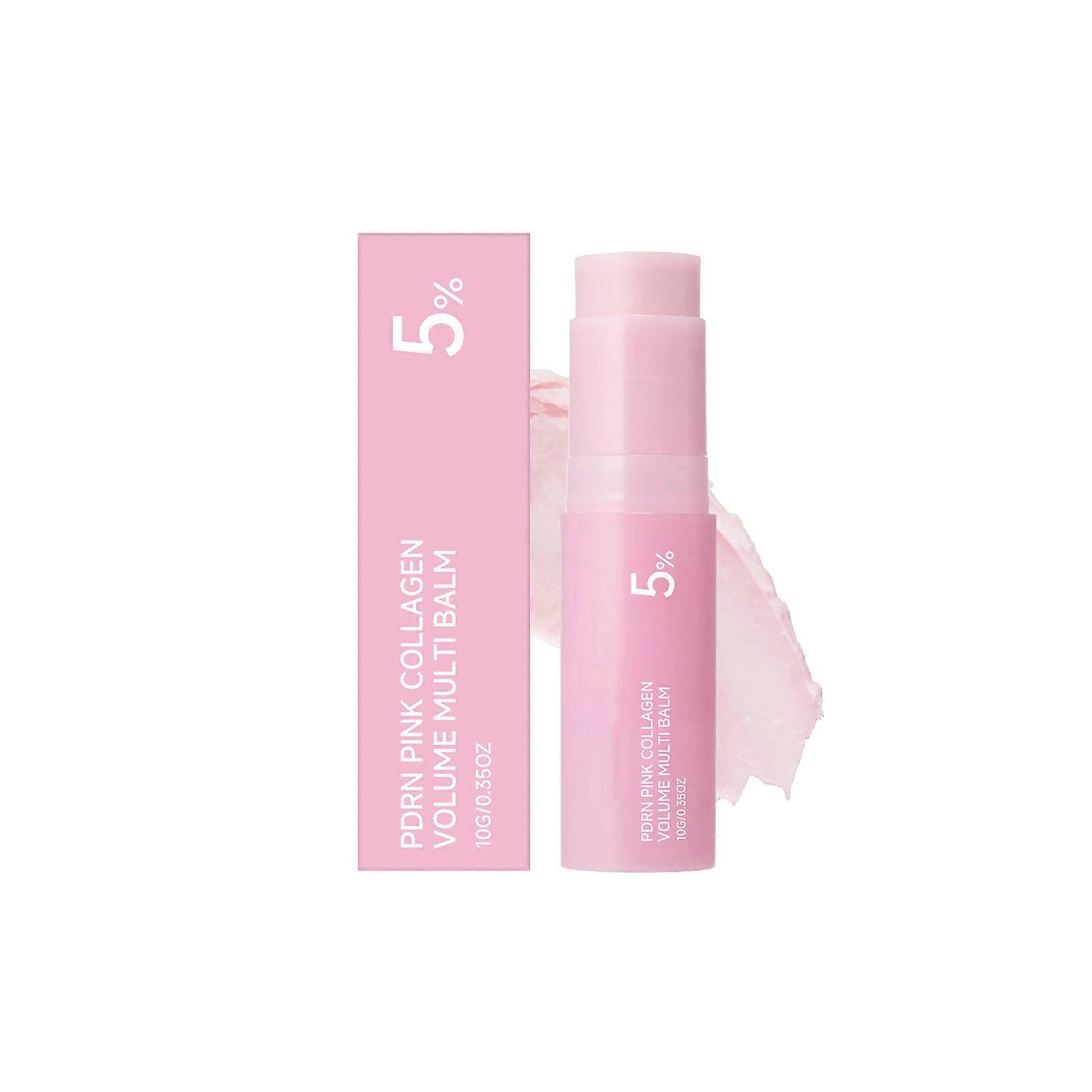 PDRN Pink Collagen Volume Multi Balm Cuidado Antiedad para Contorno de Ojos, Cuello, Frente, Líneas de Expresión y Labios