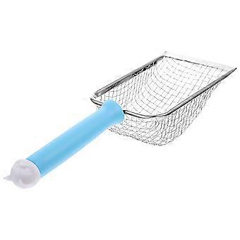 Pelle à litière pour chat en acier inoxydable, forme ergonomique, pour le nettoyage de la maison du chat, 30,30 x 9,80 x 4,60 cm, antiadhésive, lot de 1