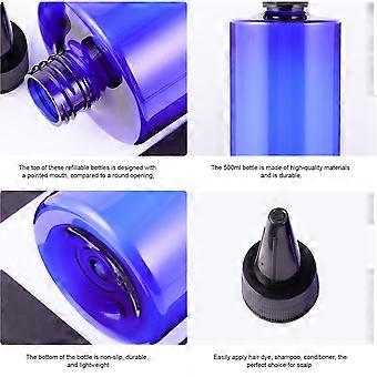 Hair Dye Container Pointed Mouth for Hair Application 4Pcs Refillable Bottles