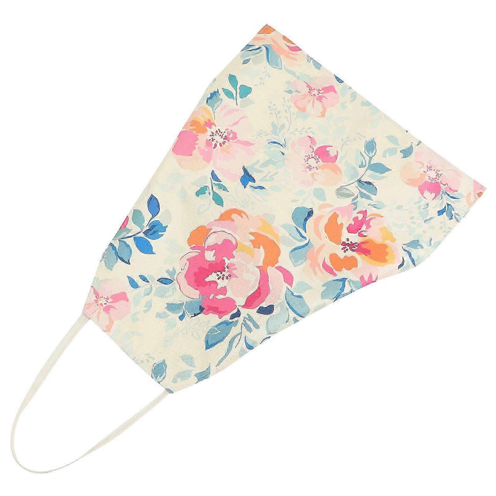 Flower Print Polyester Apron, Multi-purpose for Cooking Baking Cleaning
