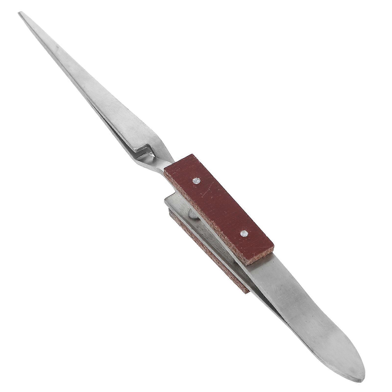 Sharp Tip Reverse Tweezers for Repair Use Industrial Precision Cross Locking