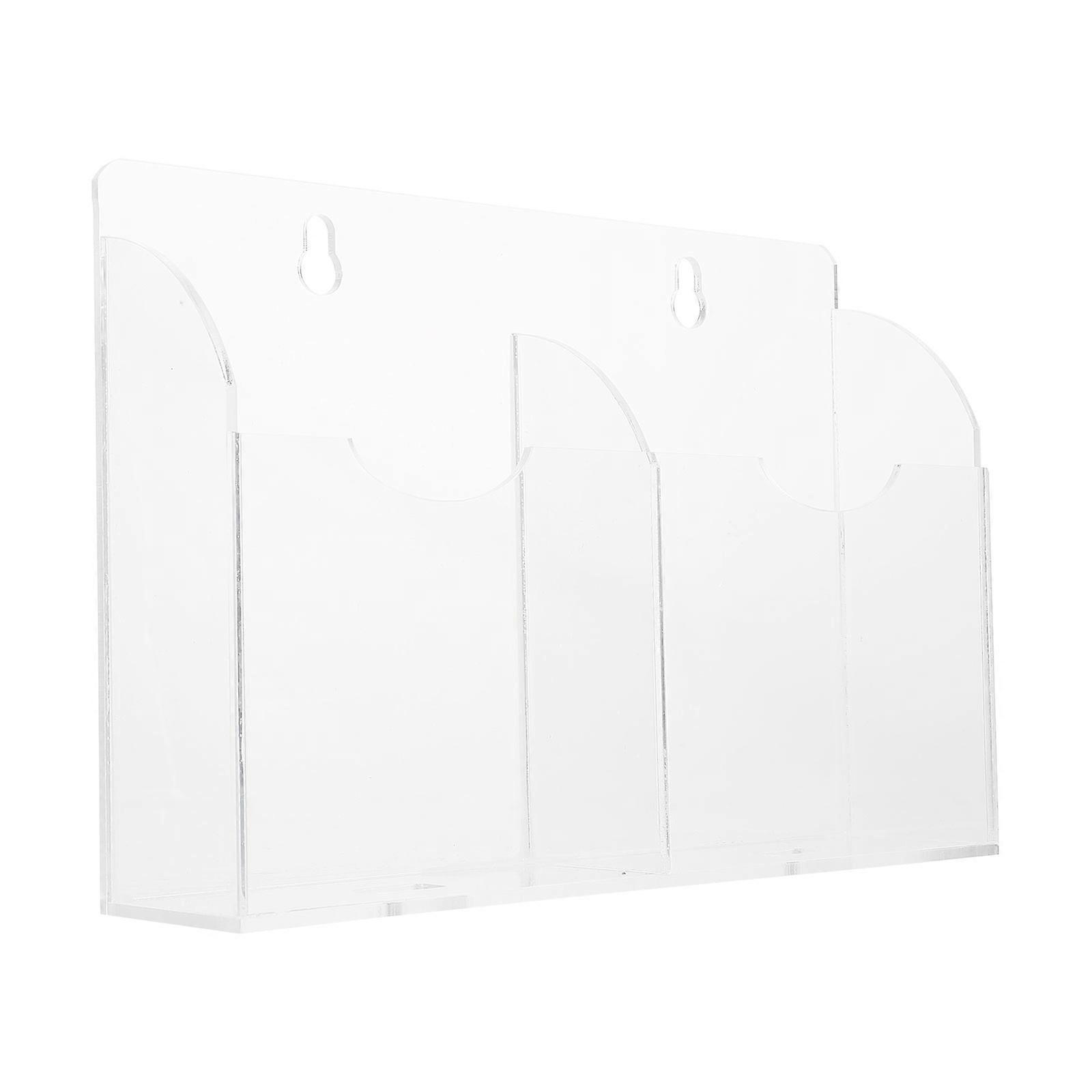 Remote Controller Holder Acrylic Wall Mount for Storage Transparent Design