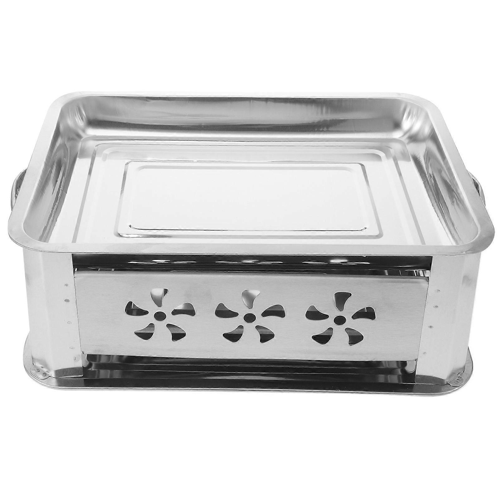 Buffet Dishes Rectangular Serving Tray for Home Use with Stainless Steel