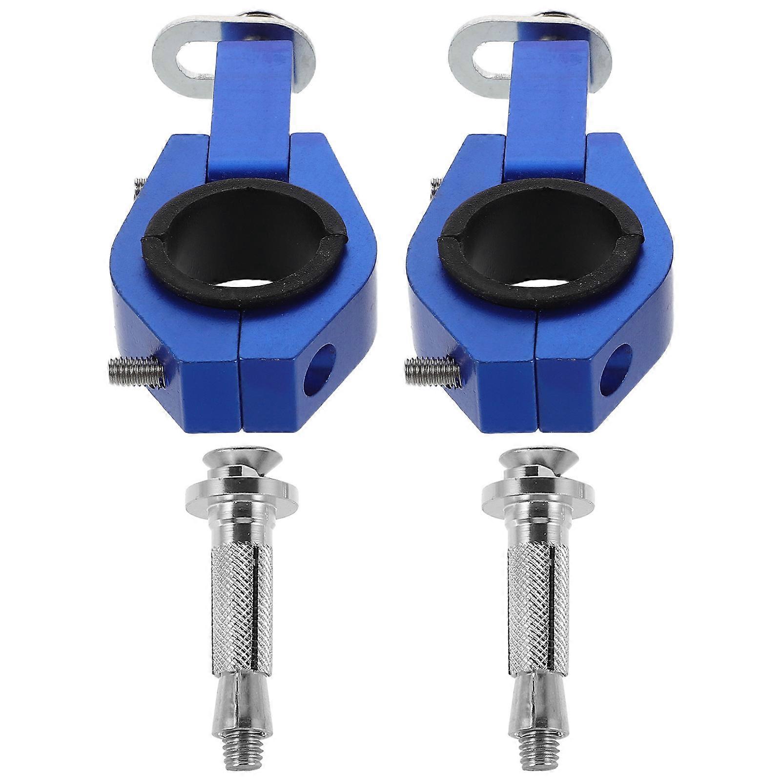 Blue Motorcycle Handguards Clamp Handlebar Mount Bracket with Screws 1Set