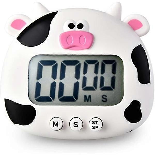 Kitchen Timer, Cute Cartoon Animal Countdown Timer, Digital Cooking Timer with Magnetic (White)