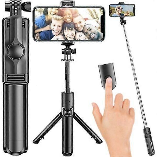 iPhone and Android Bluetooth Selfie Stick with Black Design [MI]