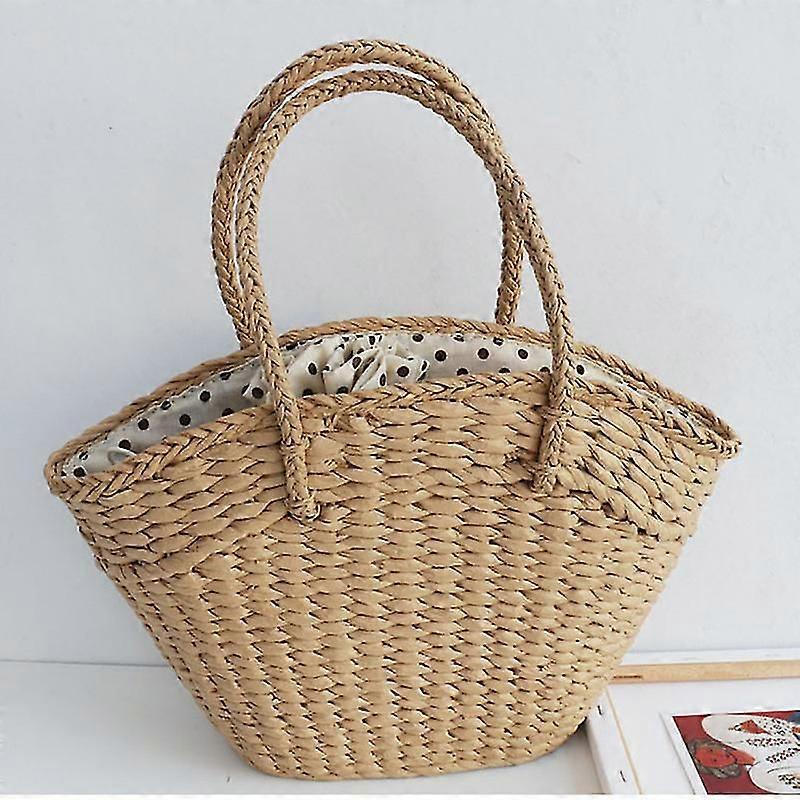 Summer Beach Handbag, Handmade Straw Bag
