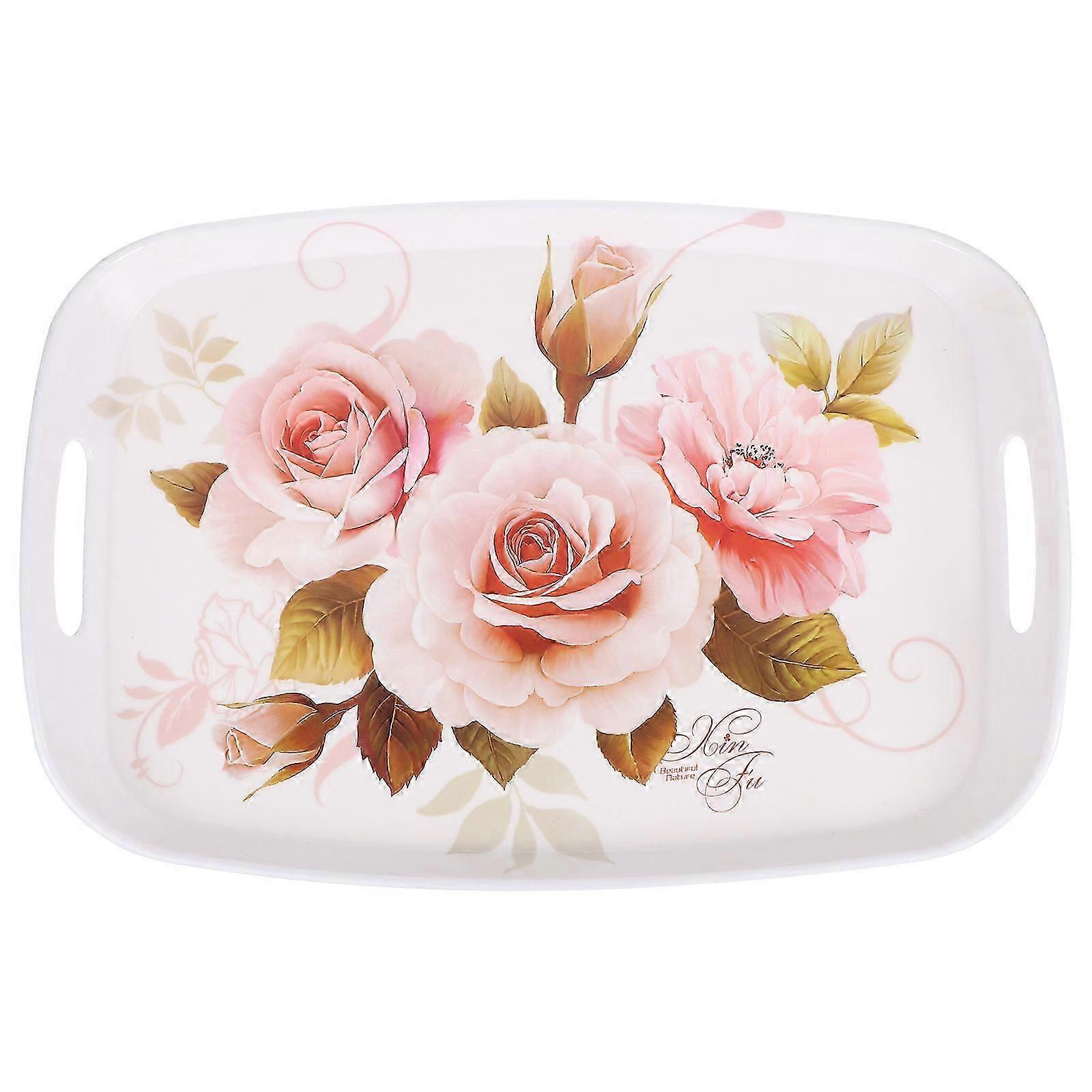 Dessert Serving Tray Multi-Function Coffee Tray Dessert 45.7X31.4X2.8CM 1Set